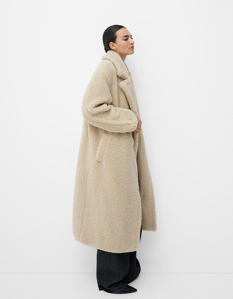 Klassischer Langer Teddymantel Für Frauen | Warm