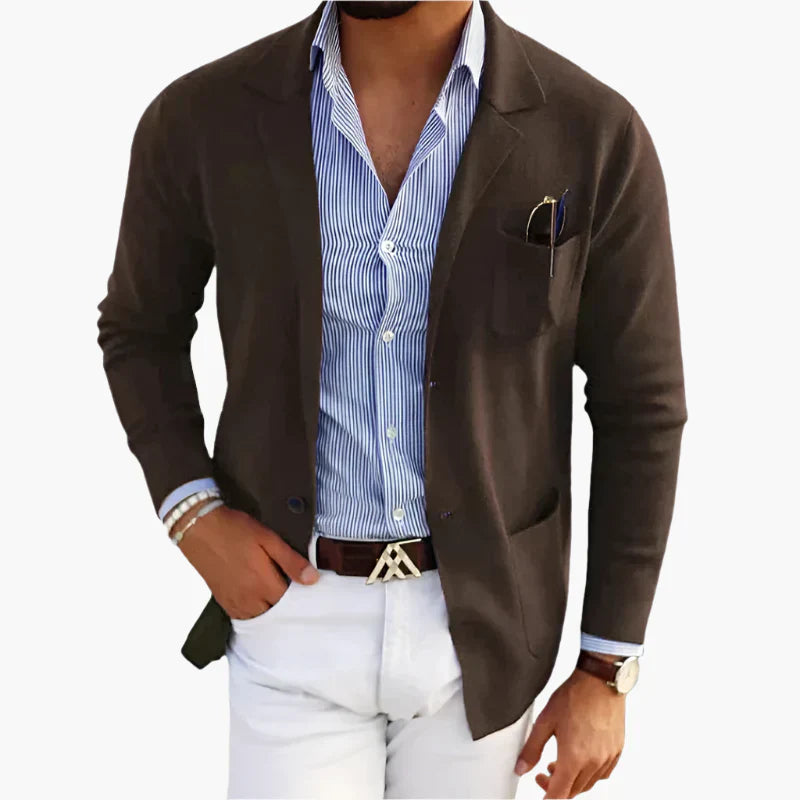 Herrenblazer Mit Knöpfen Und Langen Ärmeln | Tasche
