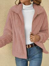 Teddyjacke Mit Hohem Kragen Für Frauen | Warm