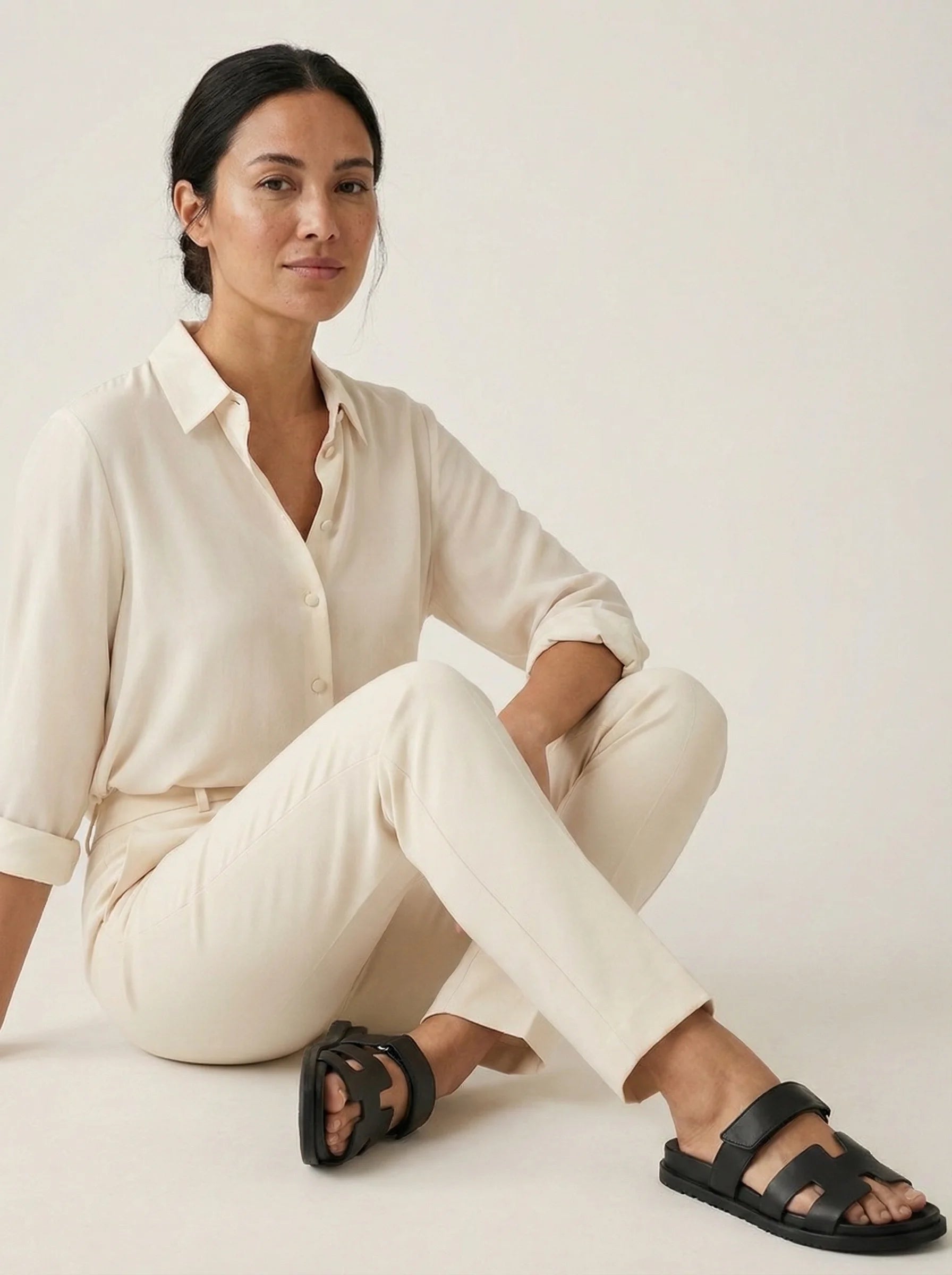 Sandalen Damen | Flacher Riemen Aufbau