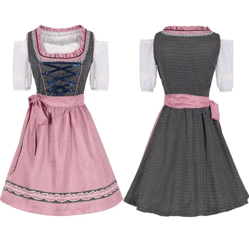 Klassisches Oktoberfest Dirndlkleid Mit Spitzenbesatz