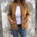Alina - Strickstrickjacke mit Reißverschluss für Frauen