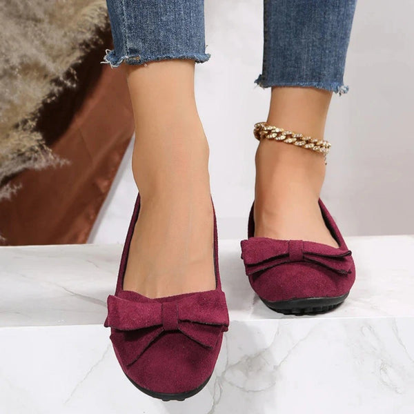 Atmungsaktive Flache Schuhe Mit Schleifenknoten Für Frauen