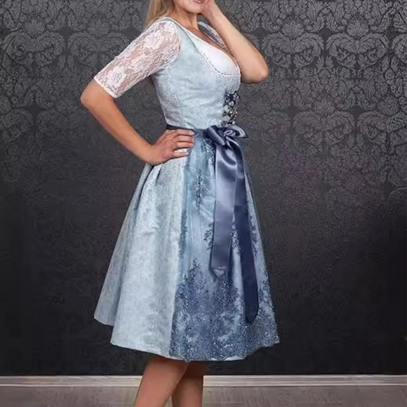 Klassisches Oktoberfest-Dirndlkleid Für Damen | Schnürmieder