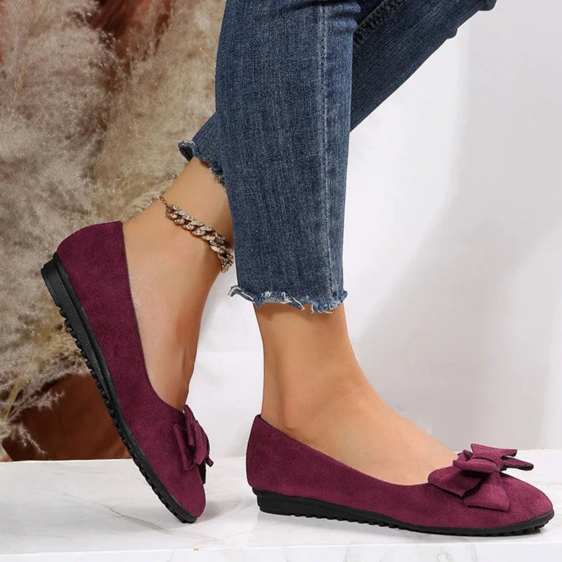 Atmungsaktive Flache Schuhe Mit Schleifenknoten Für Frauen