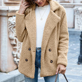 Stylischer Teddymantel Mit Knopfleiste Für Frauen | Warm
