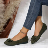 Atmungsaktive Flache Schuhe Mit Schleifenknoten Für Frauen