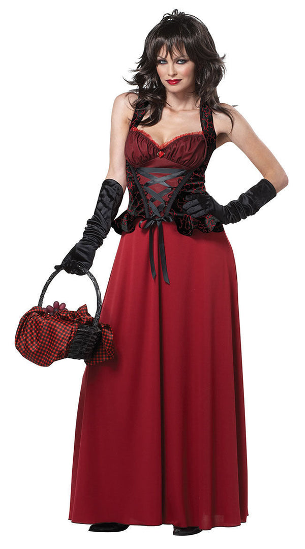 Rotes Halloweenkostüm Mit Umhang | Maxi