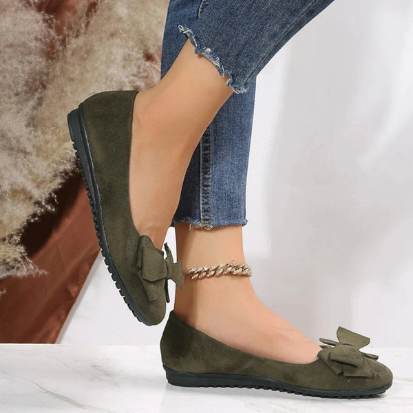 Atmungsaktive Flache Schuhe Mit Schleifenknoten Für Frauen