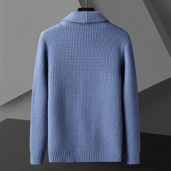 Stilvolle Strickjacke Mit Reverskragen Und Knopfleiste Für Herren | Winter