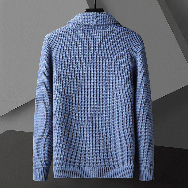 Stilvolle Strickjacke Mit Reverskragen Und Knopfleiste Für Herren | Winter