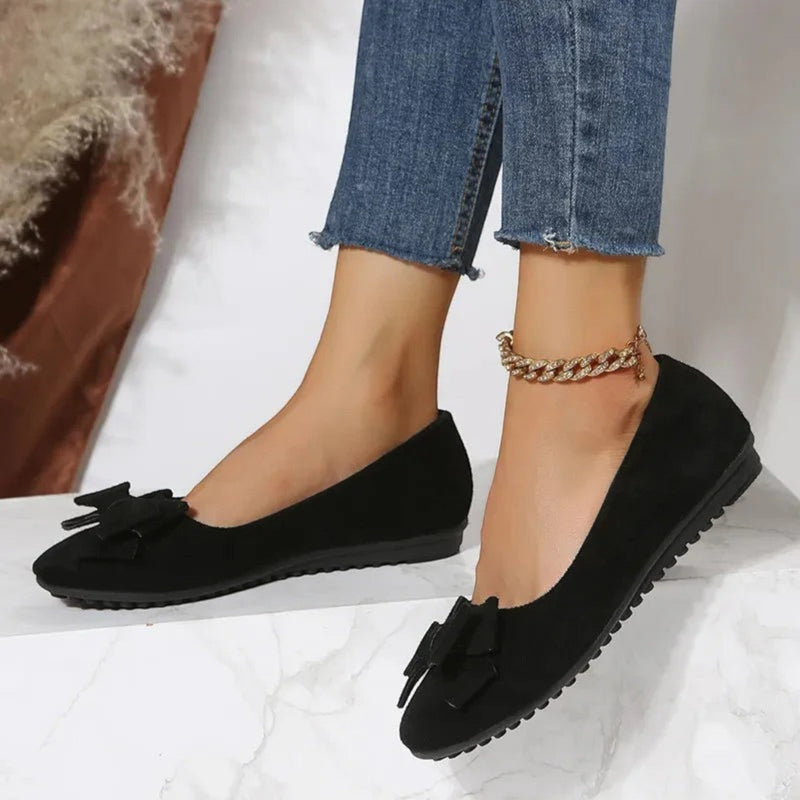 Atmungsaktive Flache Schuhe Mit Schleifenknoten Für Frauen