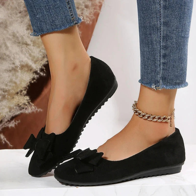 Atmungsaktive Flache Schuhe Mit Schleifenknoten Für Frauen