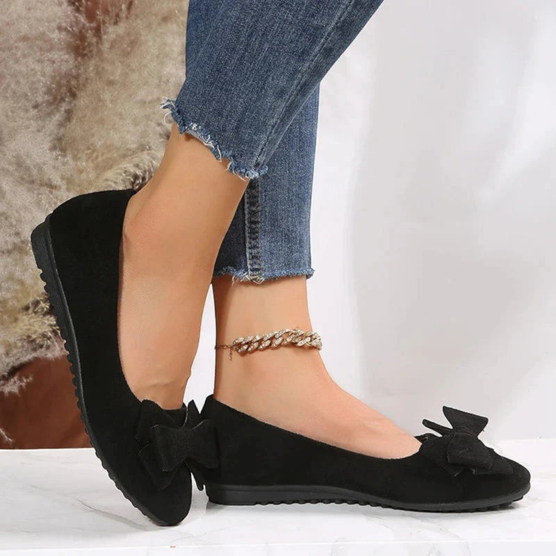 Atmungsaktive Flache Schuhe Mit Schleifenknoten Für Frauen