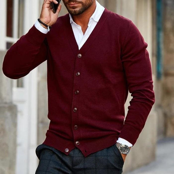 Strick-Cardigan Für Herren | Langarm