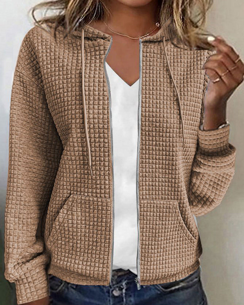Hoodie Mit Struktur Für Damen | Langarm