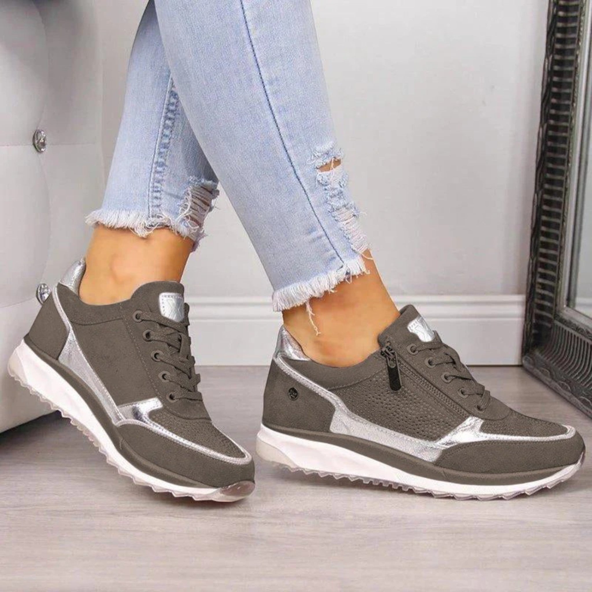 Modische Turnschuhe Für Frauen | Reißverschluss