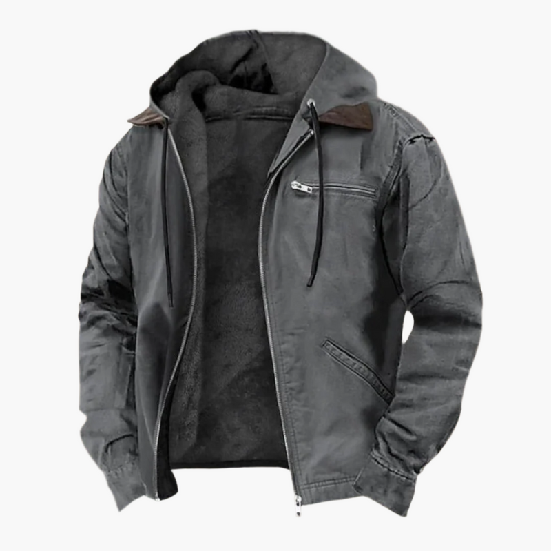 Lässige Winterjacke Mit Kapuze Für Herren | Mit Reißverschluss
