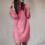 Pulloverkleid Mit Hohem Kragen Für Damen | Herbst