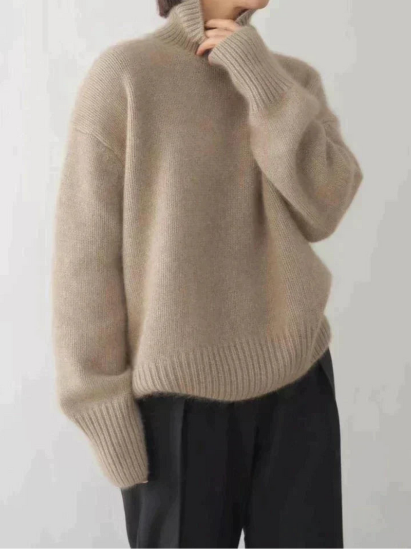 Oversize Kaschmirpullover Mit Rollkragen Für Damen | Winter