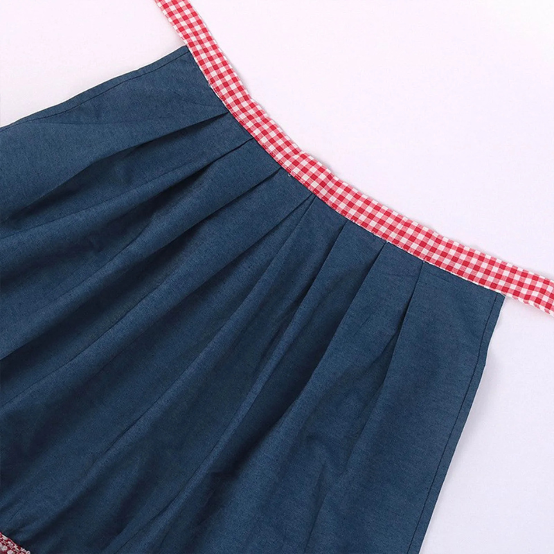 Klassisches Blaues Oktoberfest-Dirndlkleid Für Damen