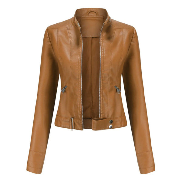 Wasserdichte Kurze Bikerjacke Für Frauen | Langarm
