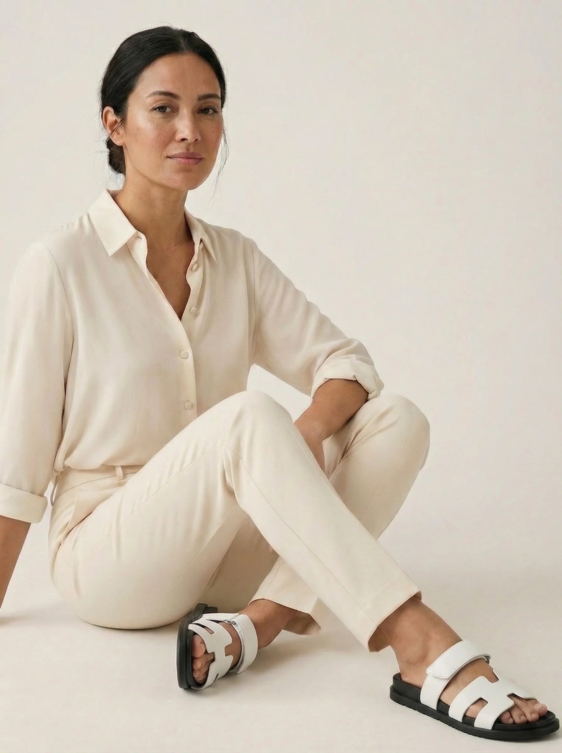 Sandalen Damen | Flacher Riemen Aufbau