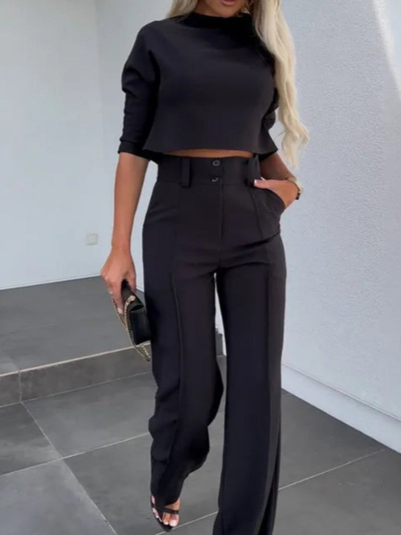 Trendiges Zweiteiliges Set Für Frauen | Oberteil Und Hose