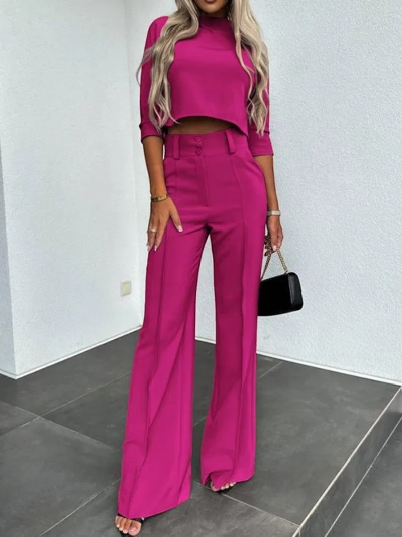 Trendiges Zweiteiliges Set Für Frauen | Oberteil Und Hose