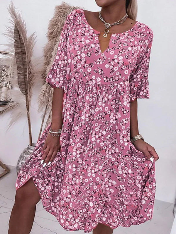 Vivienne | Geblümtes Sommerkleid Für Damen | Midi