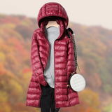 Mittellanger Puffermantel Mit Kapuze Für Frauen | Warm