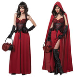 Rotes Halloweenkostüm Mit Umhang | Maxi