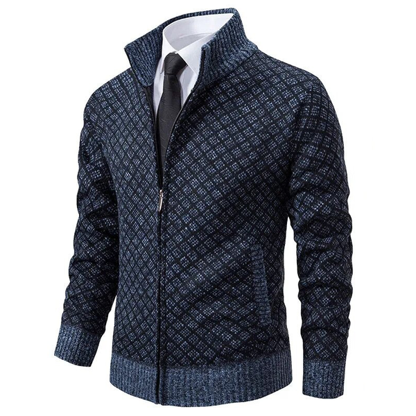 Strickpullover Mit Rautenmuster Für Herren | Lange Ärmel