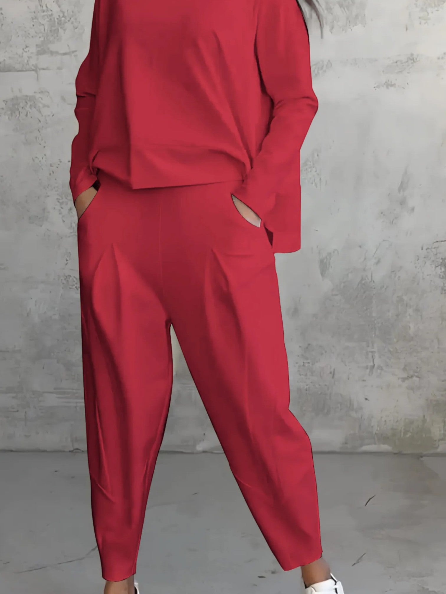 Elegantes zweiteiliges Set für Frauen | Oberteil & Haremshosen
