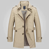 Lässiger Trenchcoat Mit Stehkragen Für Damen | Knopfdetails