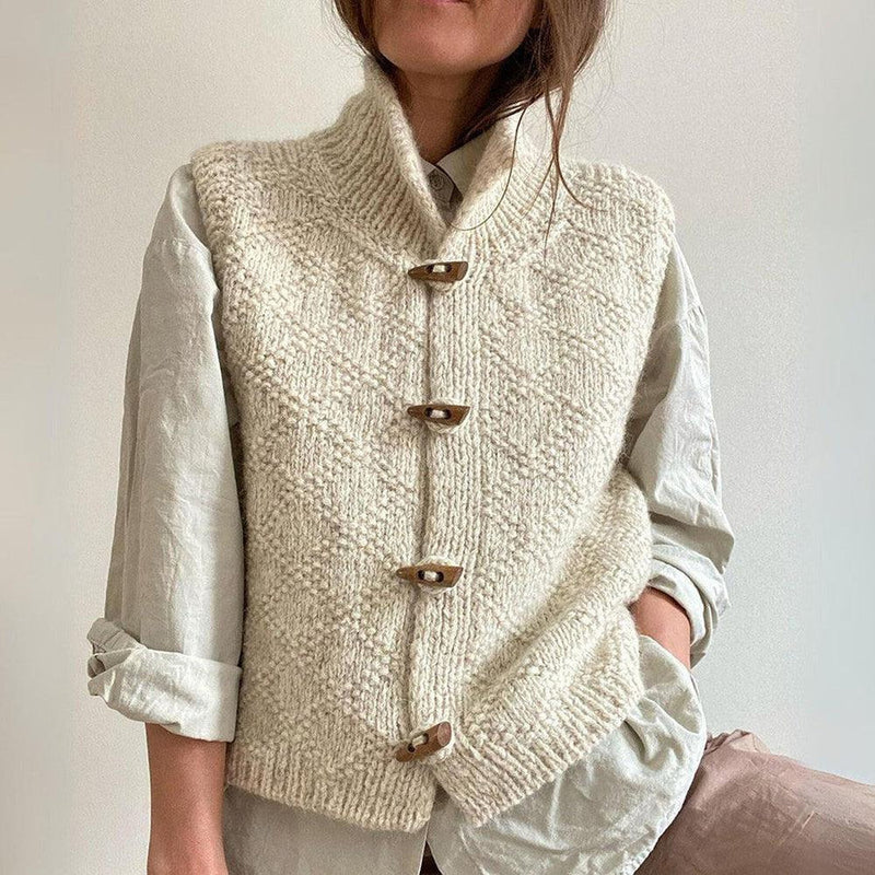 Strickweste Mit Stehkragen Für Frauen | Ärmellos