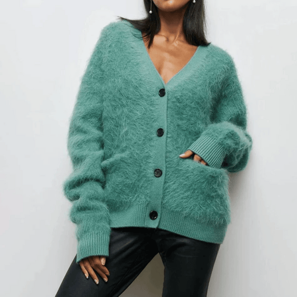 Lässiger Damen Cardigan Mit Knöpfen Und V-Ausschnitt | Winter