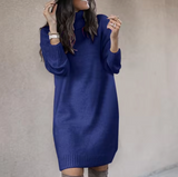 Pulloverkleid Mit Hohem Kragen Für Damen | Herbst