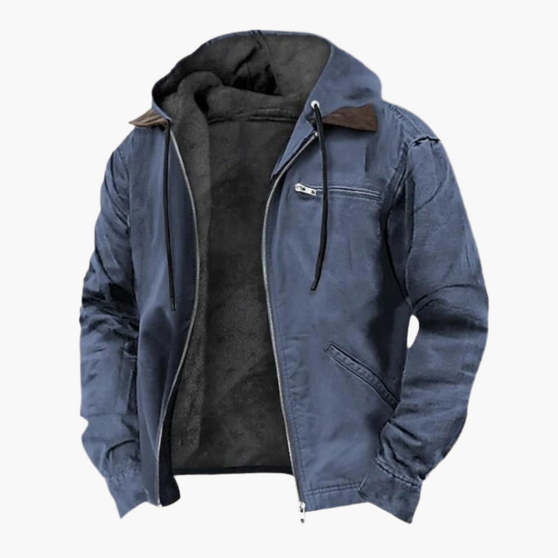 Lässige Winterjacke Mit Kapuze Für Herren | Mit Reißverschluss