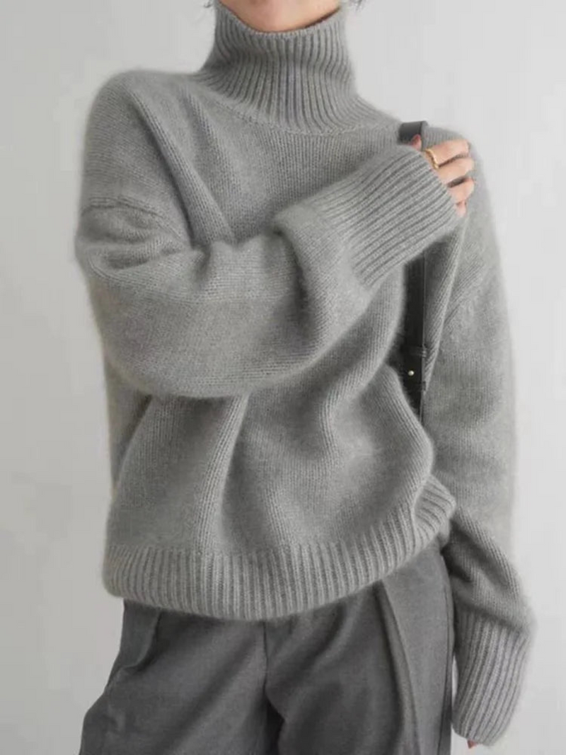 Oversize Kaschmirpullover Mit Rollkragen Für Damen | Winter