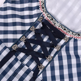 Klassisches Blaues Oktoberfest-Dirndlkleid Für Damen