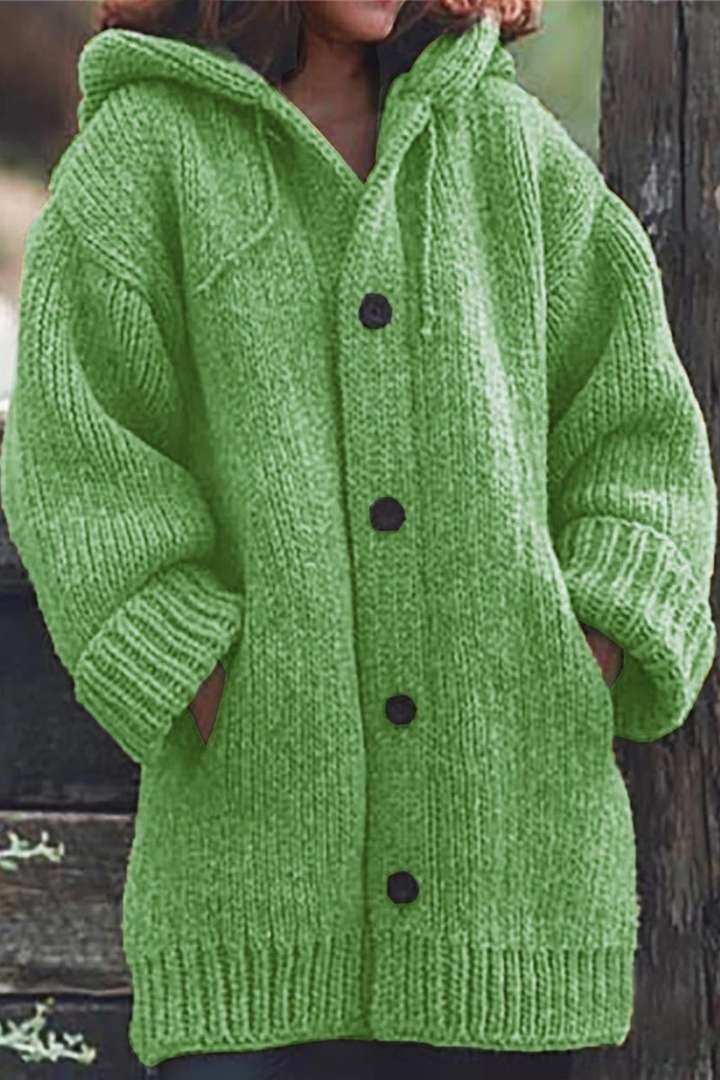Übergroßer Cardigan Mit Kapuze Für Damen | Lang