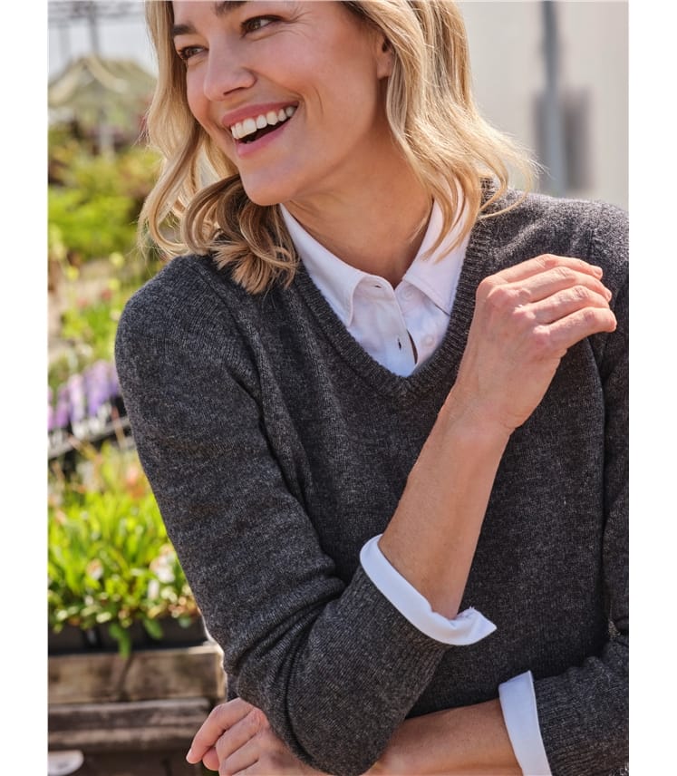 Damen V-Ausschnitt Pullover | Alltag Form