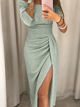 Elegantes Abendkleid Mit Schlitz Für Frauen | Maxi