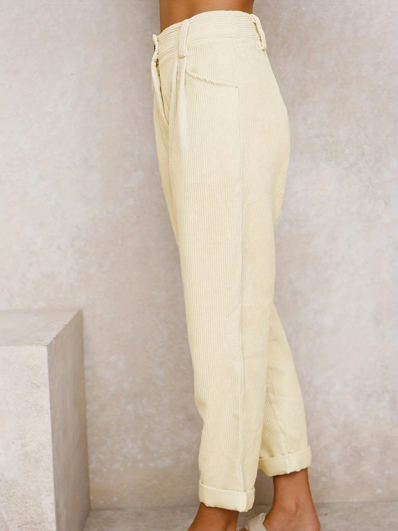 Bequeme Cordhosen Für Frauen | Hohe Taille