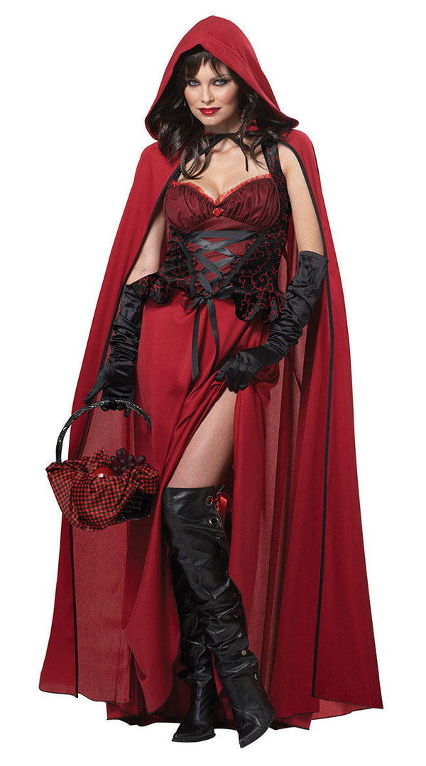 Rotes Halloweenkostüm Mit Umhang | Maxi