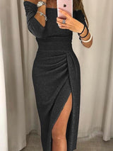 Elegantes Abendkleid Mit Schlitz Für Frauen | Maxi