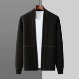 Moderne Strickjacke Mit Offener Vorderseite Für Herren | Lange Ärmel