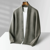 Moderne Strickjacke Mit Offener Vorderseite Für Herren | Lange Ärmel