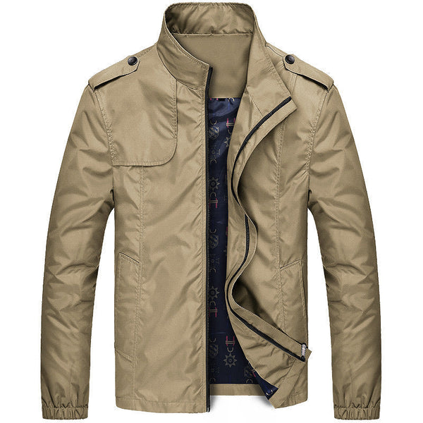Moderne Übergangsjacke Mit Stehkragen Für Herren | Winter